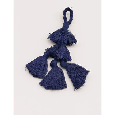 Navy Blue Tassels, Cotton Tassels, Bohemian
